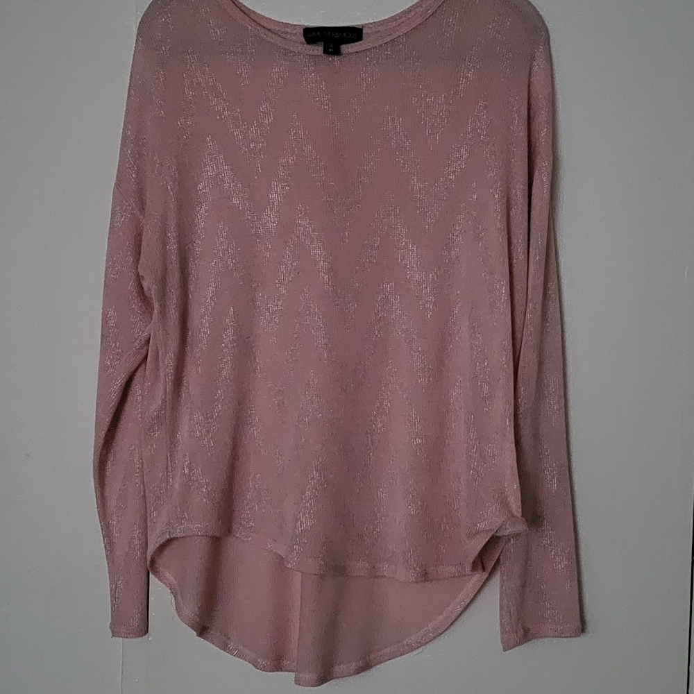 Long sleeve sheer Almost Famous top
